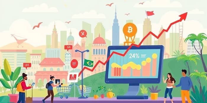 Desempenho das ações de varejo com alta do e-commerce
