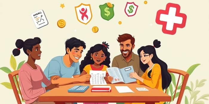 Inclua planos de saúde e seguros no orçamento